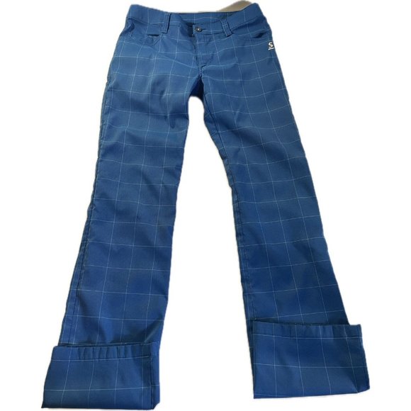 Srixon Spring/Summer PantsBlue Plaid Size Small -defect